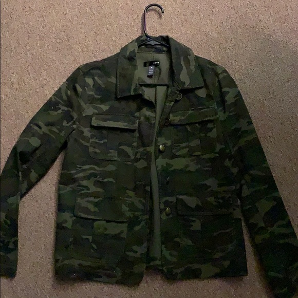 Aqua Jackets & Blazers - Camo jean jacket